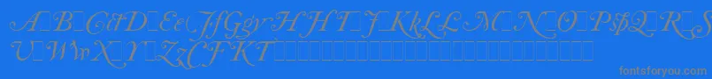 More about CaslonItalicSwashesLetPlain.1.0 Font CaslonItalicSwashesLetPlain.1.0 Font – Gray Fonts on Blue Background