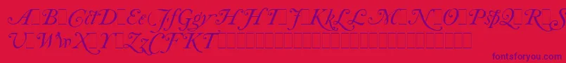 Więcej informacji o czcionce CaslonItalicSwashesLetPlain.1.0 Czcionka CaslonItalicSwashesLetPlain.1.0 – fioletowe czcionki na czerwonym tle