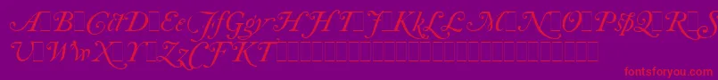 CaslonItalicSwashesLetPlain.1.0 Font – Red Fonts on Purple Background
