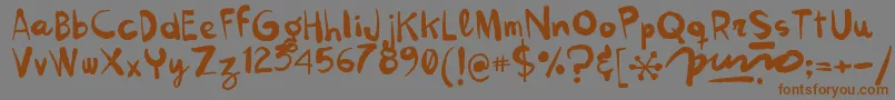 Kokekoko Font – Brown Fonts on Gray Background