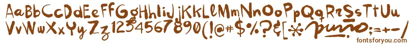 Kokekoko Font – Brown Fonts on White Background