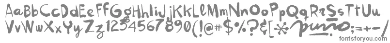 Kokekoko Font – Gray Fonts on White Background