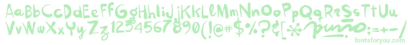 Kokekoko Font – Green Fonts on White Background