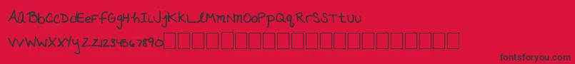 Amazingsunshine Font – Black Fonts on Red Background