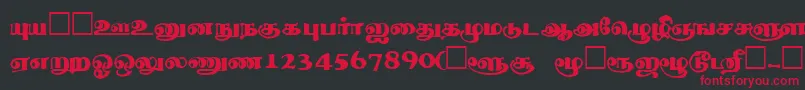 Police ThevakiRegular – polices rouges sur fond noir