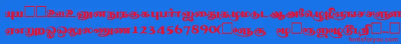 Шрифт ThevakiRegular – красные шрифты на синем фоне