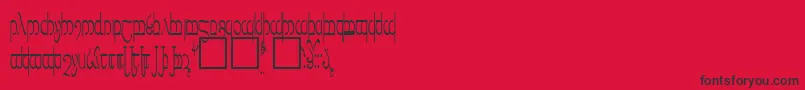 fuente Tengwar5 – Fuentes Negras Sobre Fondo Rojo