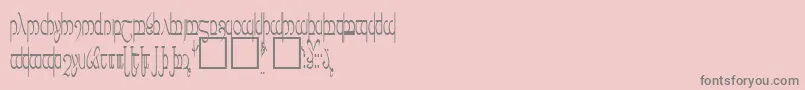 Tengwar5 Font – Gray Fonts on Pink Background