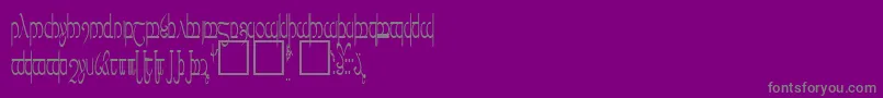 Tengwar5 Font – Gray Fonts on Purple Background