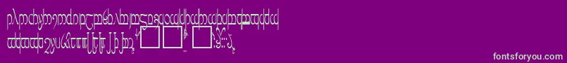 fuente Tengwar5 – Fuentes Verdes Sobre Fondo Morado