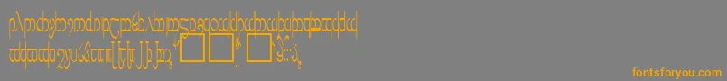 More about Tengwar5 Font Tengwar5 Font – Orange Fonts on Gray Background