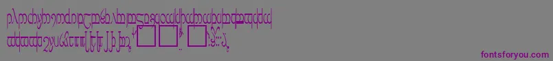 Tengwar5 Font – Purple Fonts on Gray Background