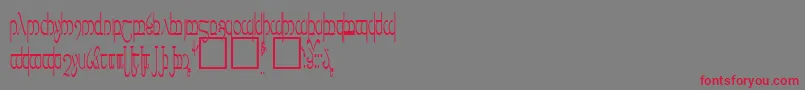 Tengwar5 Font – Red Fonts on Gray Background
