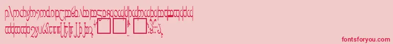 Tengwar5 Font – Red Fonts on Pink Background