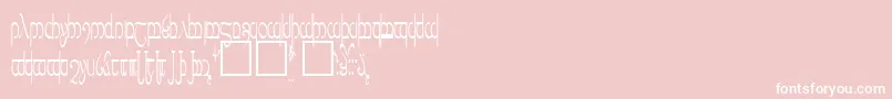 Tengwar5 Font – White Fonts on Pink Background