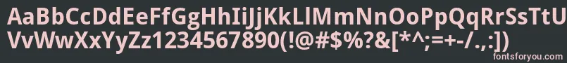 DroidSansBold Font – Pink Fonts on Black Background