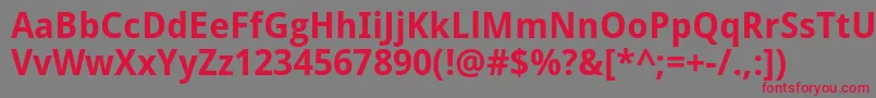 DroidSansBold Font – Red Fonts on Gray Background