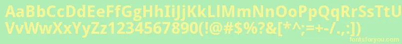 DroidSansBold Font – Yellow Fonts on Green Background