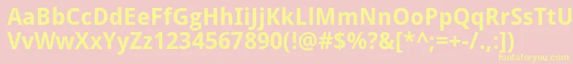 DroidSansBold Font – Yellow Fonts on Pink Background