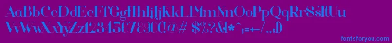 Voorreg Font – Blue Fonts on Purple Background