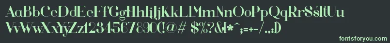 フォントVoorreg – 黒い背景に緑の文字