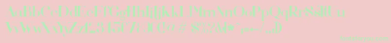 Voorreg Font – Green Fonts on Pink Background