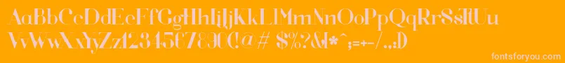 Voorreg Font – Pink Fonts on Orange Background
