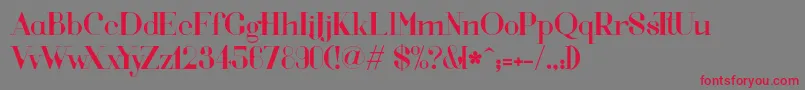 Voorreg Font – Red Fonts on Gray Background