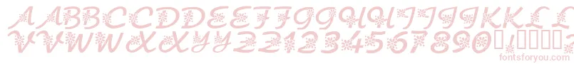 KrFloralScript-fontti – vaaleanpunaiset fontit