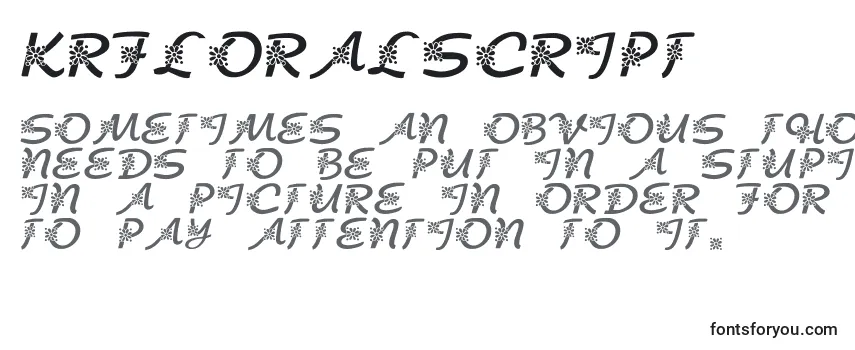Обзор шрифта KrFloralScript