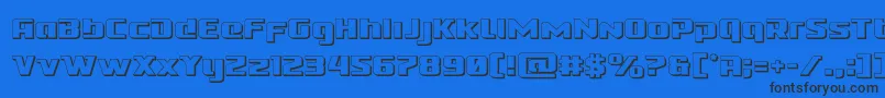 Cobaltalien3D-fontti – mustat fontit sinisellä taustalla