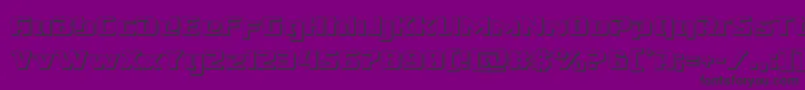 Cobaltalien3D-fontti – mustat fontit violetilla taustalla