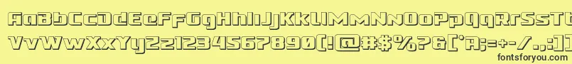 Cobaltalien3D Font – Black Fonts on Yellow Background