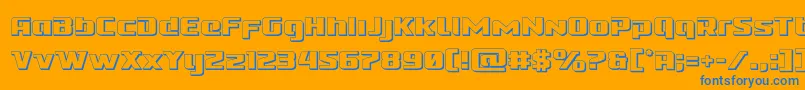 Cobaltalien3D Font – Blue Fonts on Orange Background