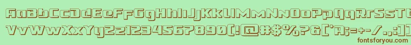 Cobaltalien3D Font – Brown Fonts on Green Background