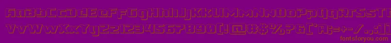 Cobaltalien3D Font – Brown Fonts on Purple Background