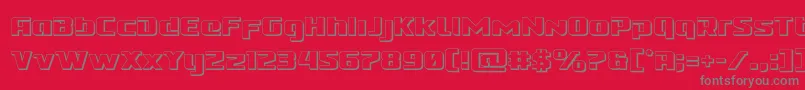 Cobaltalien3D Font – Gray Fonts on Red Background