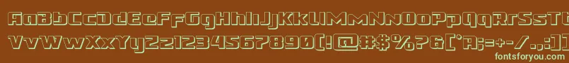 Cobaltalien3D Font – Green Fonts on Brown Background