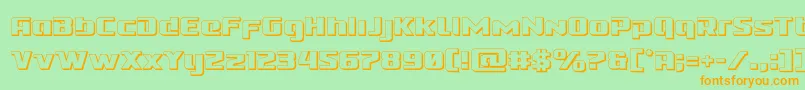 Шрифт Cobaltalien3D – оранжевые шрифты на зелёном фоне