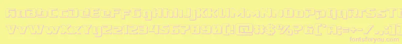 Cobaltalien3D Font – Pink Fonts on Yellow Background