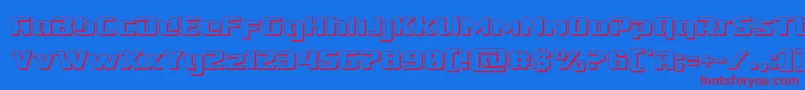 Cobaltalien3D Font – Red Fonts on Blue Background