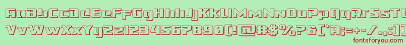 Cobaltalien3D Font – Red Fonts on Green Background