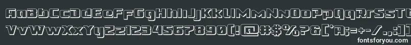 Cobaltalien3D-fontti – valkoiset fontit mustalla taustalla