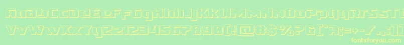 Шрифт Cobaltalien3D – жёлтые шрифты на зелёном фоне