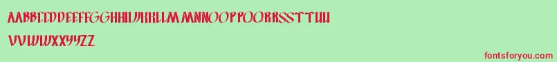 FilletOFish Font – Red Fonts on Green Background