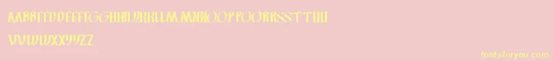 Weitere Informationen zur FilletOFish-Schriftart FilletOFish-Schriftart – Gelbe Schriften auf rosa Hintergrund