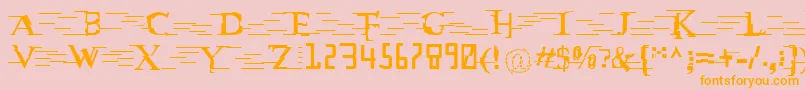 MatrixVsMiltown Font – Orange Fonts on Pink Background