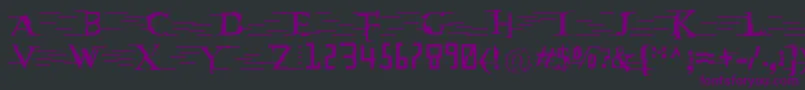 MatrixVsMiltown Font – Purple Fonts on Black Background
