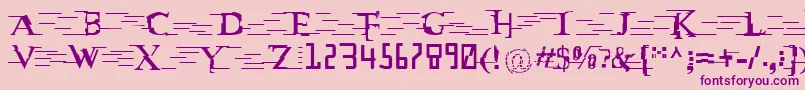 MatrixVsMiltown Font – Purple Fonts on Pink Background