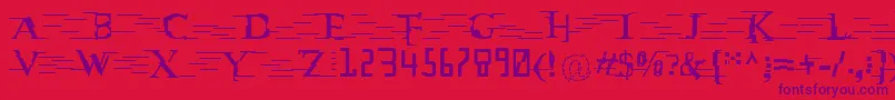 MatrixVsMiltown Font – Purple Fonts on Red Background